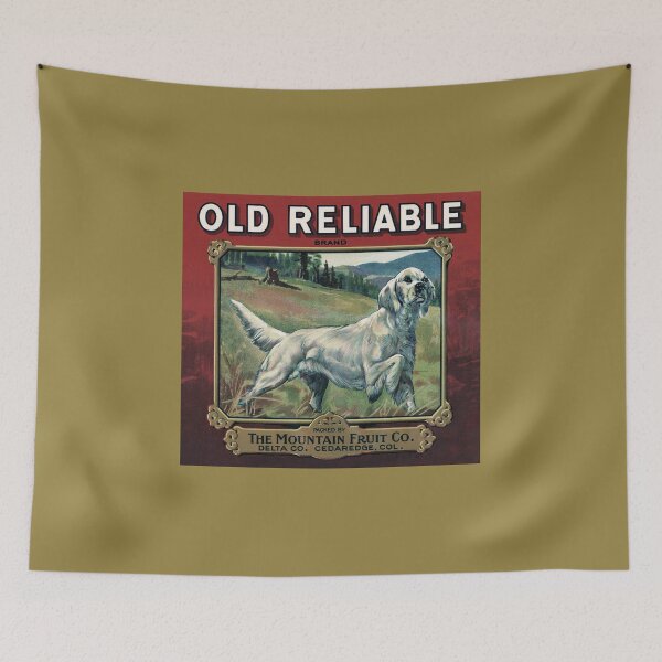 Item preview, Vintage Old Reliable Fruit Crate Label / Setter / Dog designed and sold by FuzzyHoney.