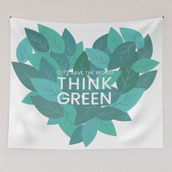Item preview, Think Green Love Heart  designed and sold by OlympusMons.