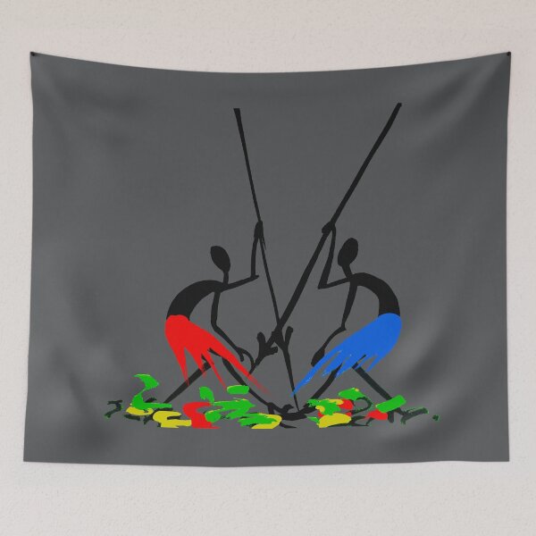 Item preview, Two colourful African hunters designed and sold by Squirrox.