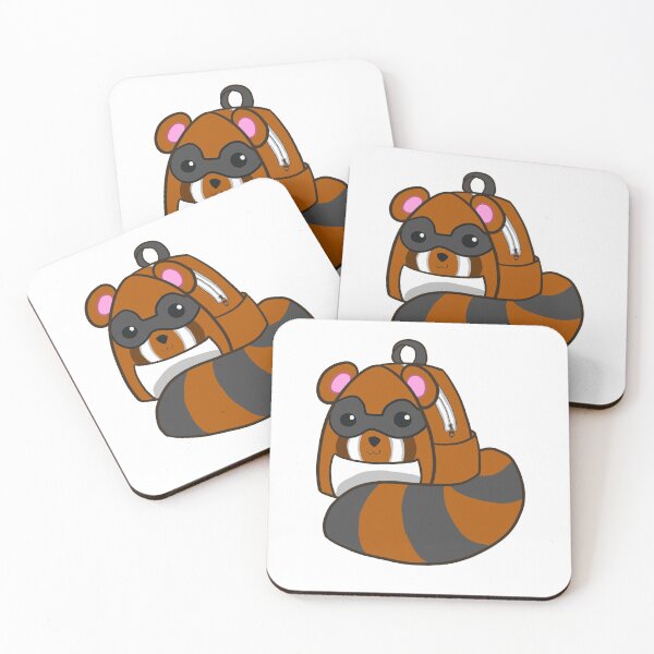 Item preview, Kawaii Red Tanuki Backpack designed and sold by aishiiart.