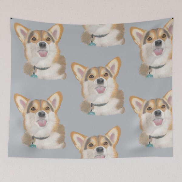 Item preview, Corgi Dog Portrait designed and sold by PaintingbyAgnes.