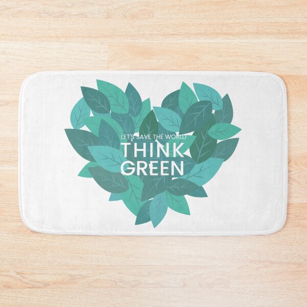 Item preview, Think Green Love Heart  designed and sold by OlympusMons.