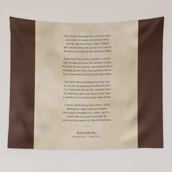 Item preview, Robert Frost Quote 01 - Typewriter Quote on Old Paper - Minimalist Literary Print designed and sold by Studio Grafiikka.