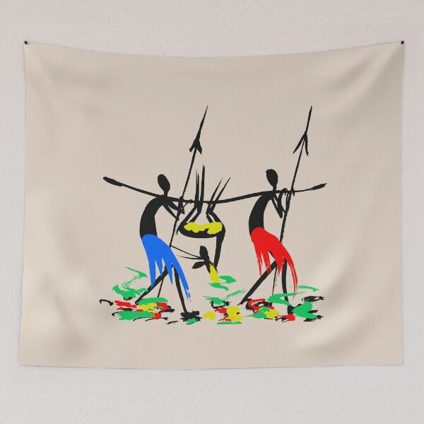 Item preview, Two African hunters carrying a gazelle. designed and sold by Squirrox.