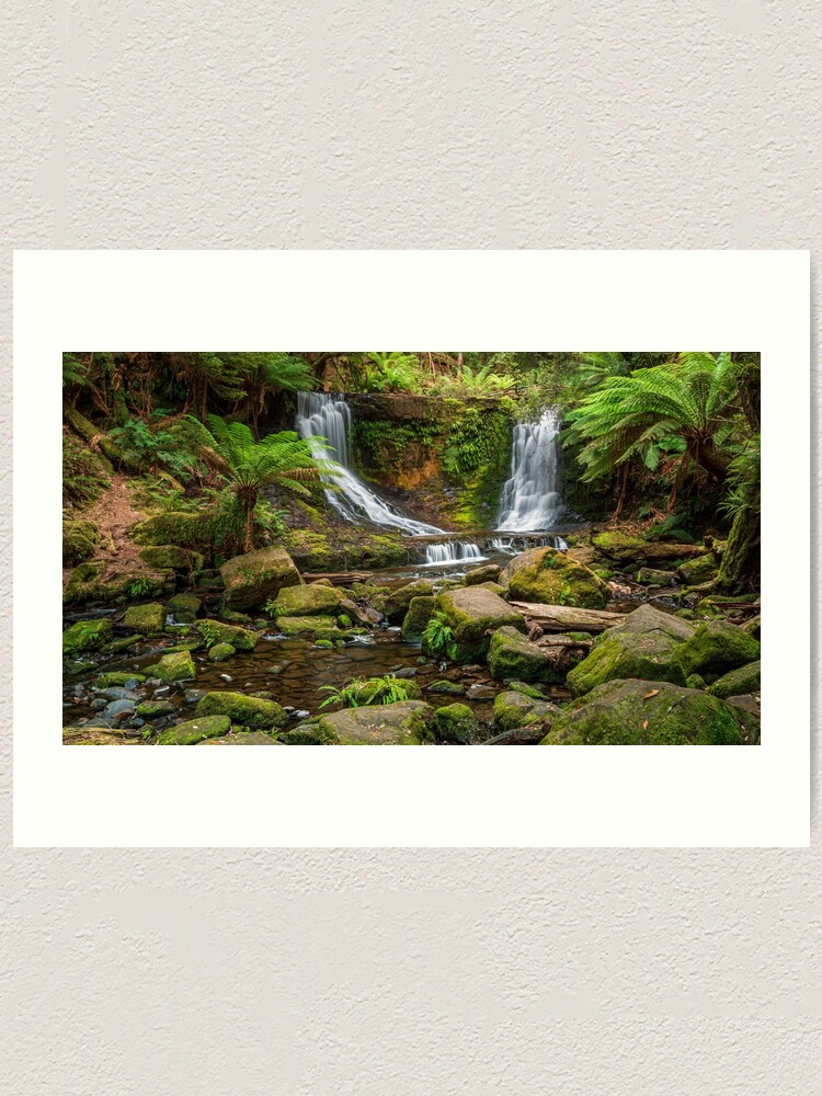 Alternate view of Horse Shoe Falls, Mt Field, Tasmania Art Print