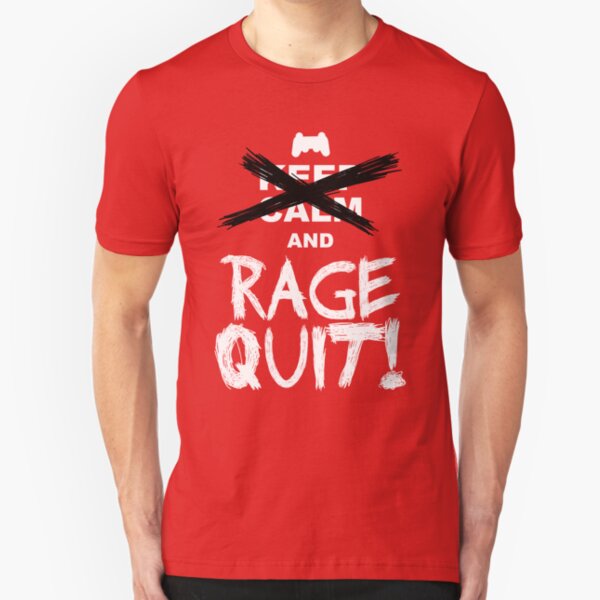RAGE QUIT! The PS3 Version Slim Fit T-Shirt