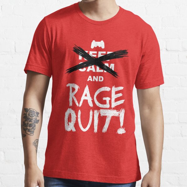 Rage Quit! - Cute Gamer T-Shirt by Obvian - The Shirt List