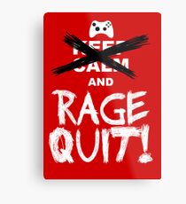 RAGE QUIT! Poster (Xbox Version) Metal Print