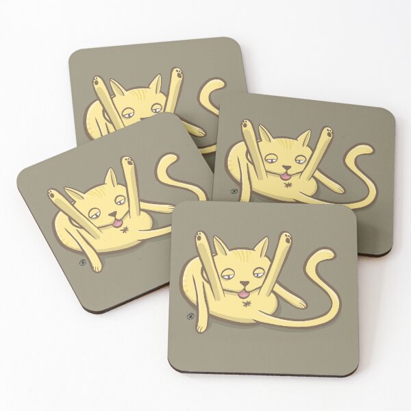Item preview, Cat licking his ass designed and sold by Oscar Sánchez Requena.
