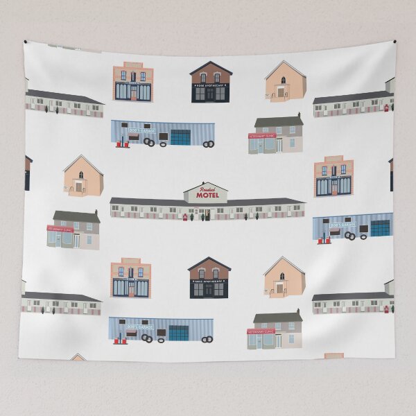 Item preview, The Schitt's Creek Buildings, from the Rosebud Motel to Rose Apothecary designed and sold by The-Goods.