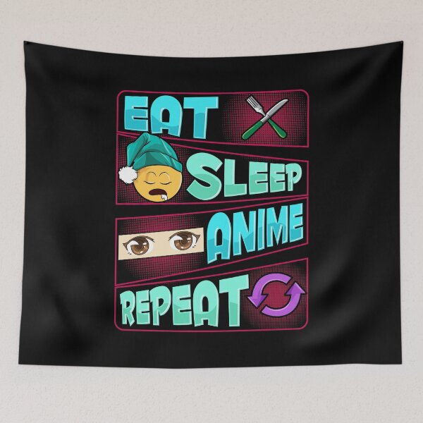 Artikelvorschau, Niedlich & lustig essen Schlaf Anime wiederholen Anime Liebhaber entworfen und verkauft von perfectpresents.