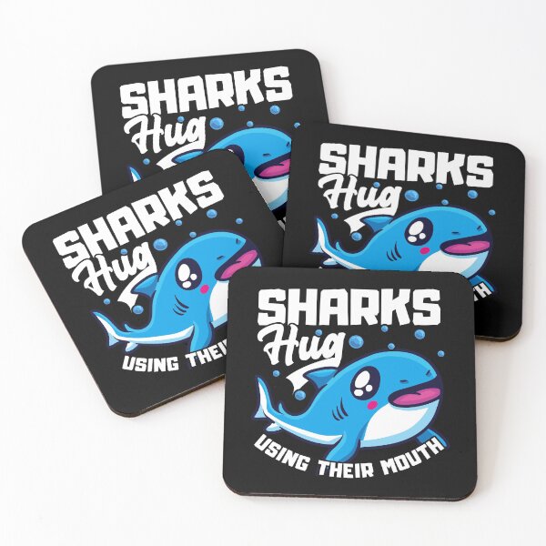 Item preview, Sharks Hug Using Their Mouth Funny Shark Pun designed and sold by perfectpresents.