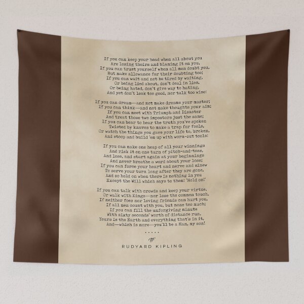 Item preview, Rudyard Kipling Quote 01 - Typewriter Quote on Old Paper - Minimalist Literary Print designed and sold by Studio Grafiikka.