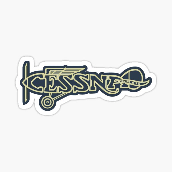 Cessna Retro Plane Logo Sticker