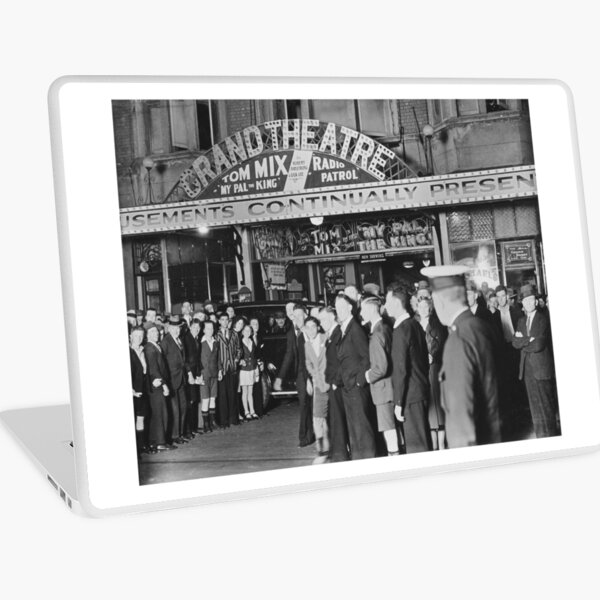 Audience outside the Grand Theatre , Murray Street, Perth, Western Australia, State Library of Western Australia Laptop Skin