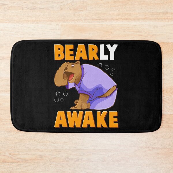 Item preview, Bearly Awake Funny Barely Awake Sleepy Bear Pun designed and sold by perfectpresents.