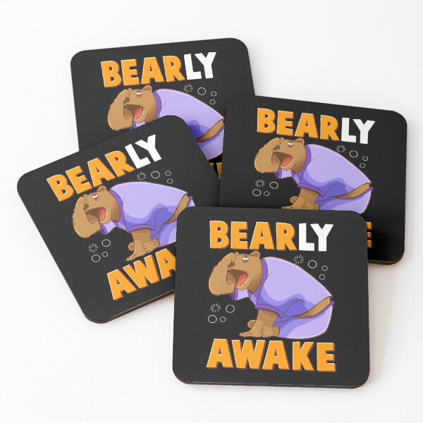 Item preview, Bearly Awake Funny Barely Awake Sleepy Bear Pun designed and sold by perfectpresents.