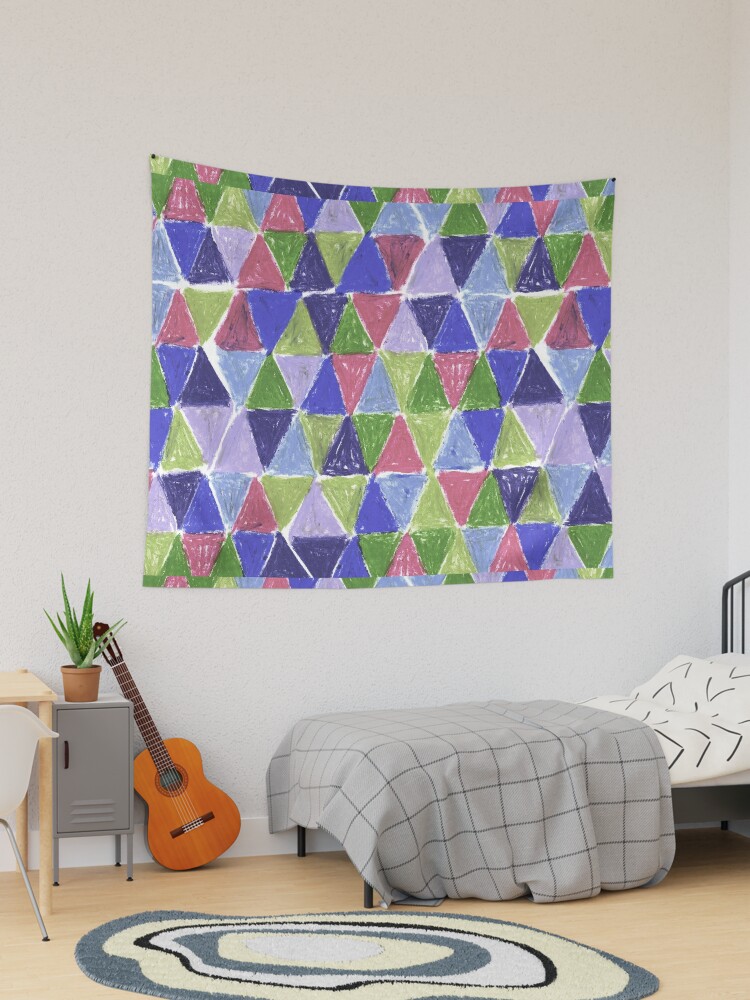 Affiche Déco Chambre Enfant Triangles pastel