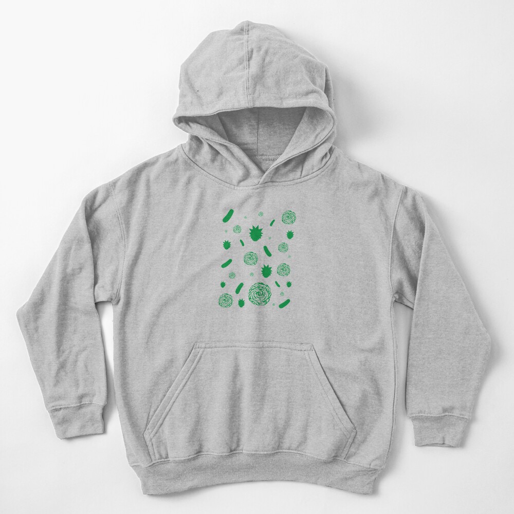 Rick and Morty Pattern Kids Pullover Hoodie