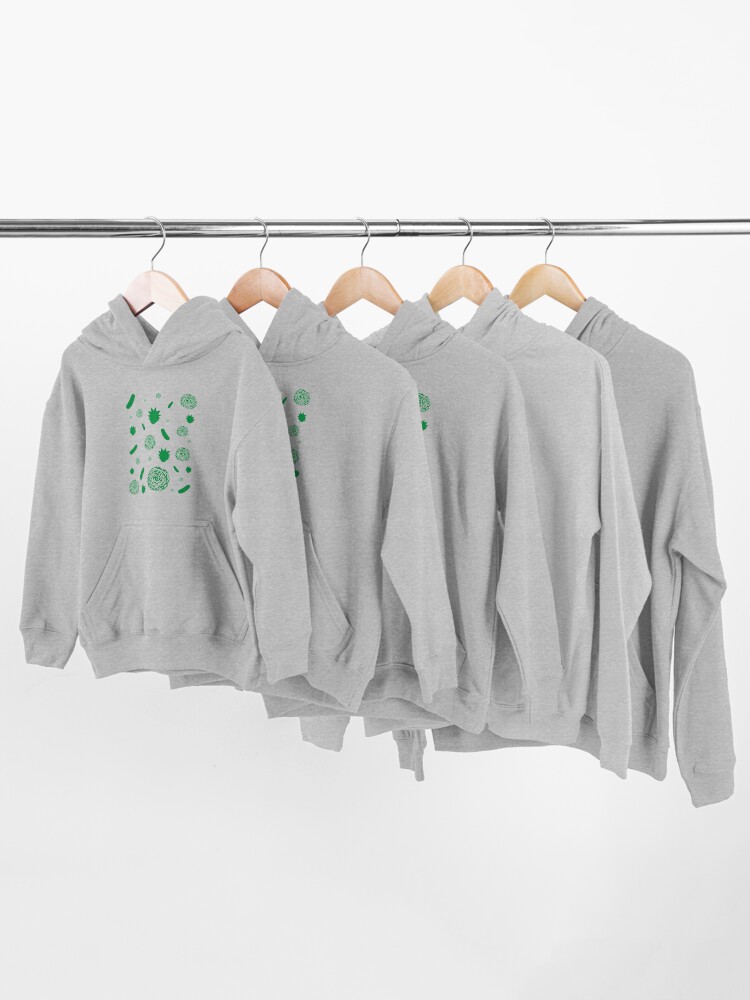 Alternate view of Rick and Morty Pattern Kids Pullover Hoodie