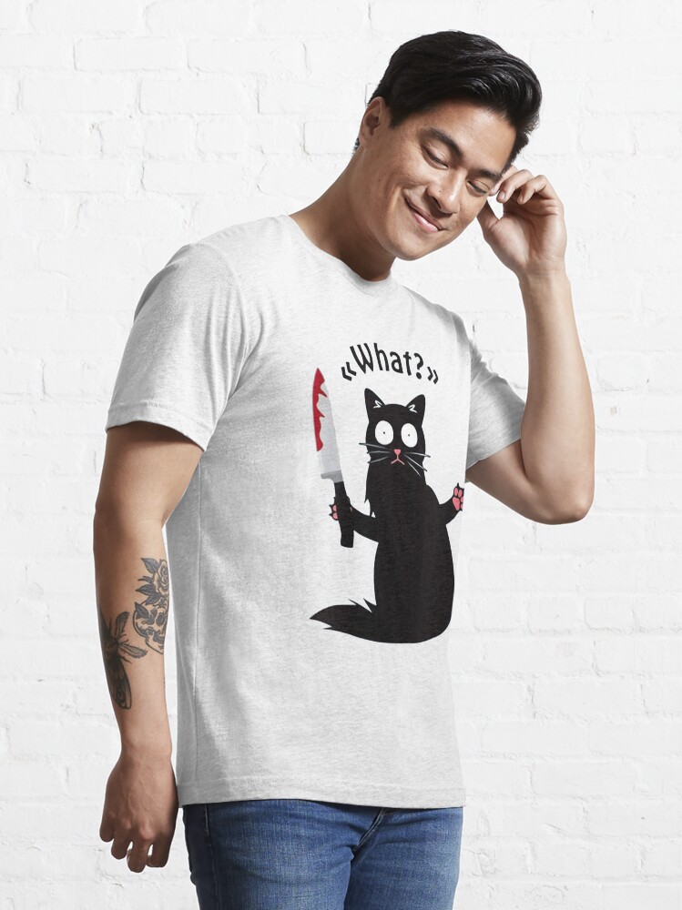 cat knife t shirt