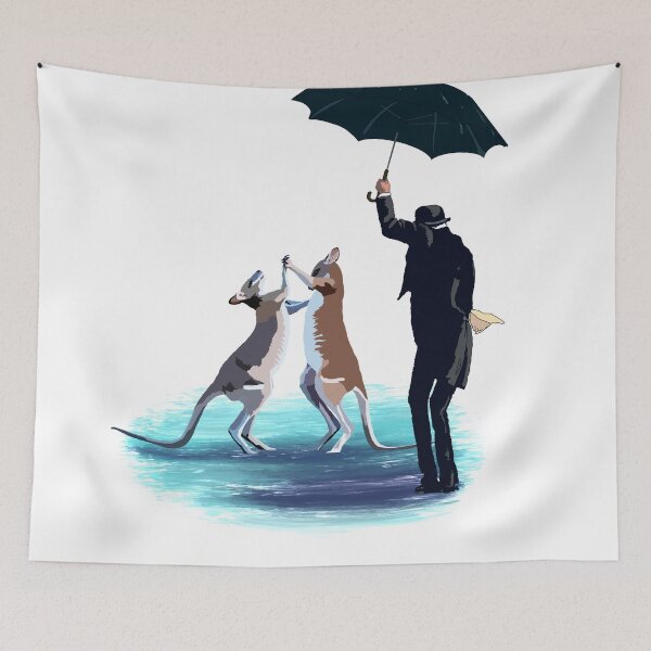 Item preview, Dancing kangaroo rain designed and sold by Aurora-Dawn.
