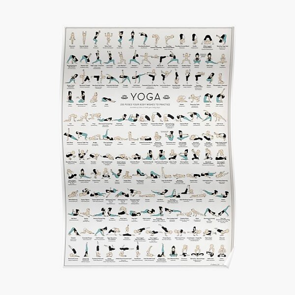 Cartel de yoga - 150 poses Póster