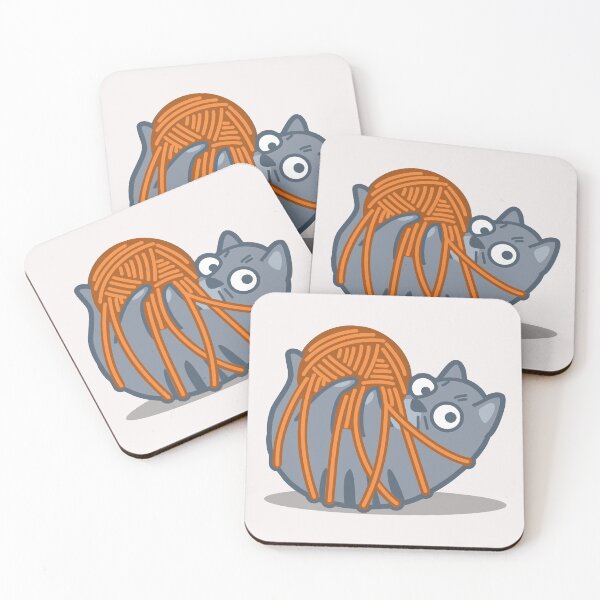 Item preview, Tangled Cat Tshirt and Stickers - Cat Gifts for Cat lovers everywhere! designed and sold by Banshee-Apps.