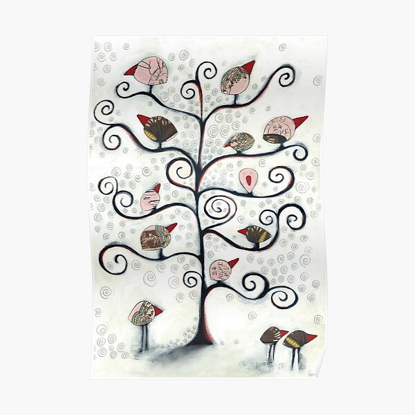Autumn birds Poster
