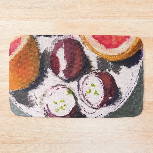 Item preview, Tropical Fruit Mango Red Grapefruit Passion on a Plate designed and sold by MilkAnna.
