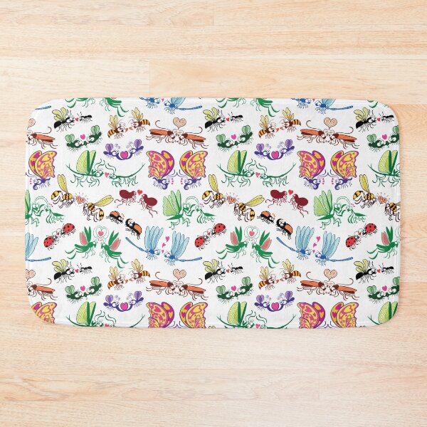 Item preview, Funny insects falling in love in a pattern design designed and sold by Zoo-co.