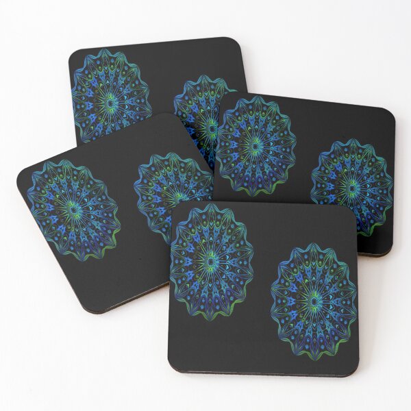 Item preview, Blue and green mandala pattern designed and sold by tetibright.