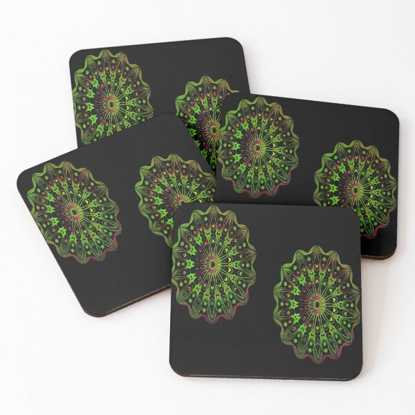 Item preview, Pink and green mandala pattern designed and sold by tetibright.