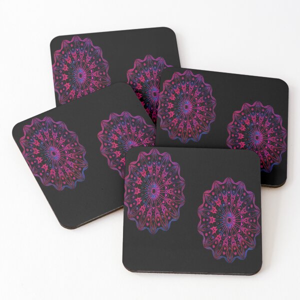 Item preview, Pink and blue mandala pattern designed and sold by tetibright.