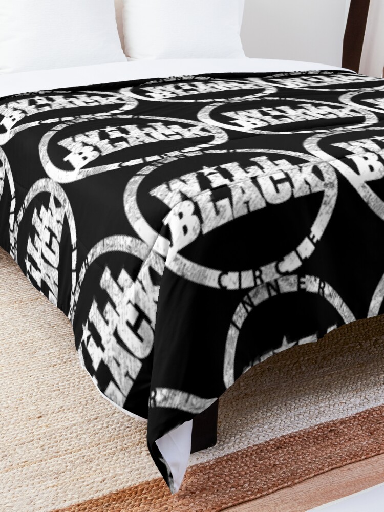 Alternate view of WB Inner Circle WHITE (center ice logo) Comforter