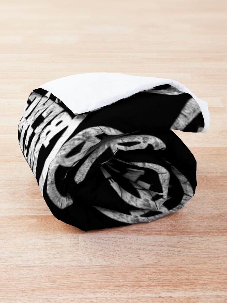 Alternate view of WB Inner Circle WHITE (center ice logo) Comforter