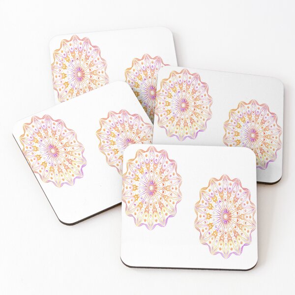 Item preview, Orange and purple mandala pattern designed and sold by tetibright.