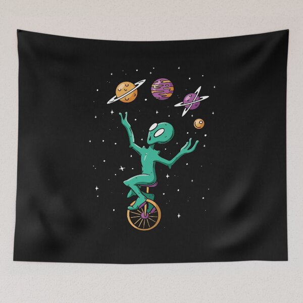 Item preview, Alien juggler on a unicycle designed and sold by DerSenat.
