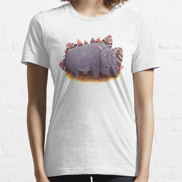 Lazy hippo in the leaves Essential T-Shirt