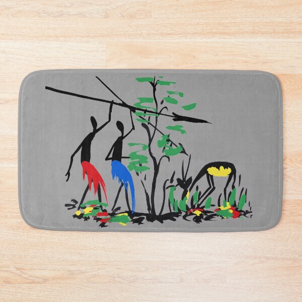 Item preview, Two colorful African hunters stalking a gazelle designed and sold by Squirrox.
