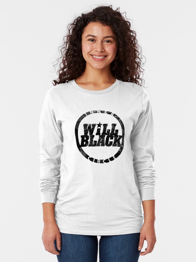 Alternate view of WB Inner Circle BLACK (center ice logo) Long Sleeve T-Shirt