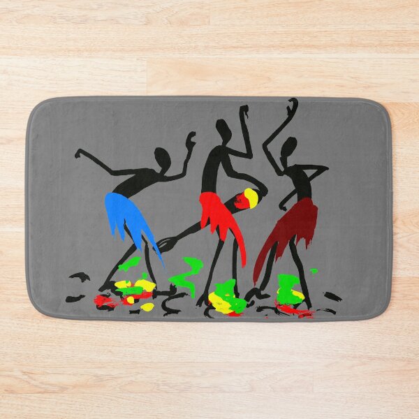 Item preview, Three colorful Africans dancing (1) designed and sold by Squirrox.