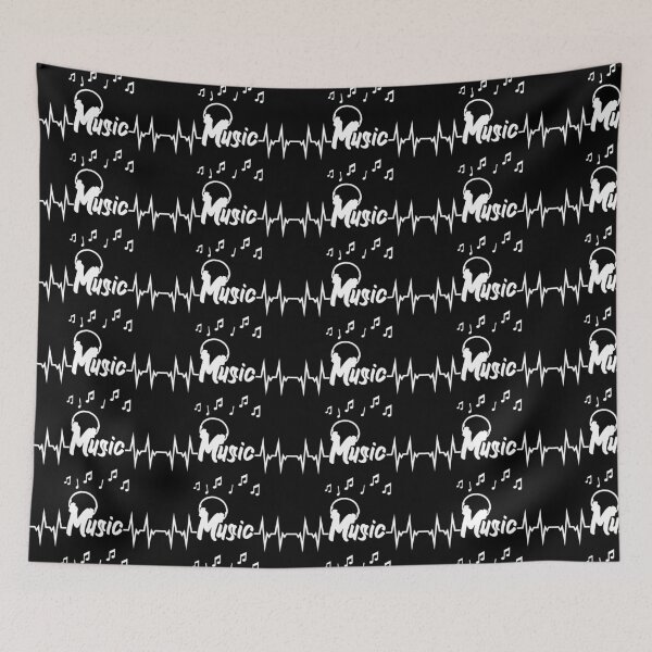Item preview, Music heartbeat and headphones designed and sold by claudiasartwork.