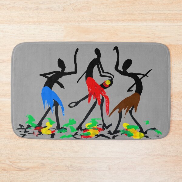 Item preview, Three colorful Africans dancing (2) designed and sold by Squirrox.