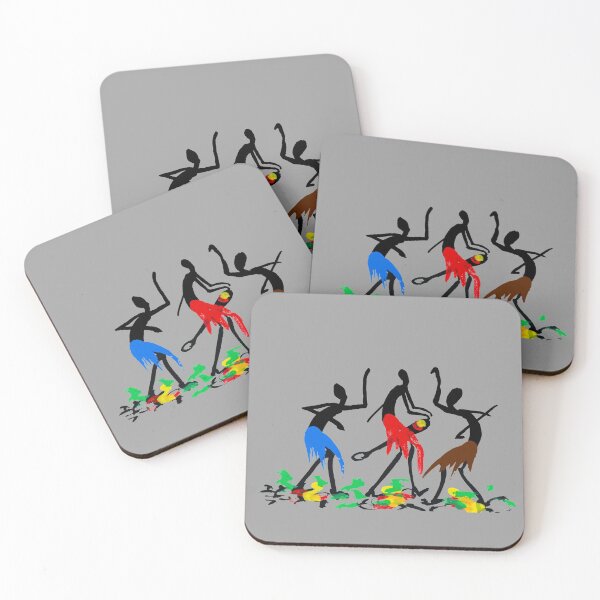 Item preview, Three colorful Africans dancing (2) designed and sold by Squirrox.