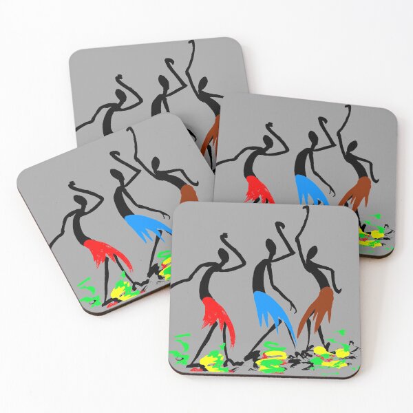 Item preview, Three colorful Africans dancing (3) designed and sold by Squirrox.