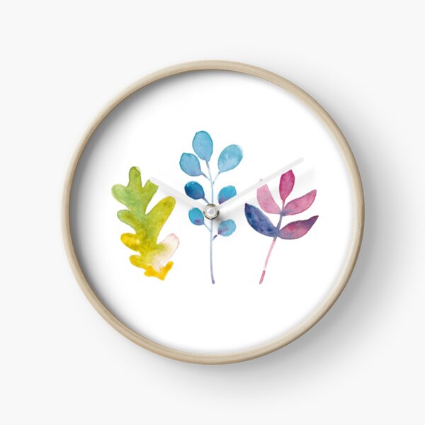 Colorful leaves Clock