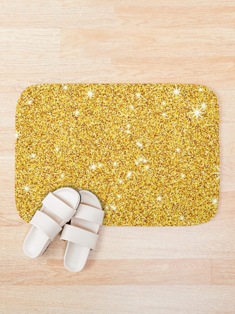 "Glitter Sparkle Gold Effect" Bath Mat for Sale by cookymunster Redbubble