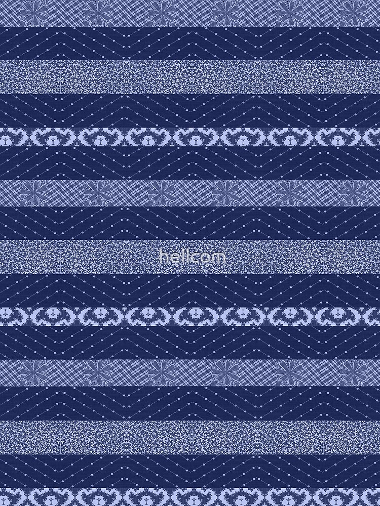 Thumbnail 3 of 3, Scarf, Indigo Patchwork designed and sold by hellcom.