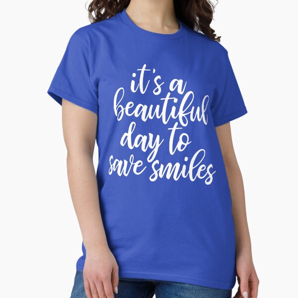 Vista previa del artículo con la obra «Es un hermoso día para salvar sonrisas: divertido lema de dentista», diseñado y vendido por kapotka.